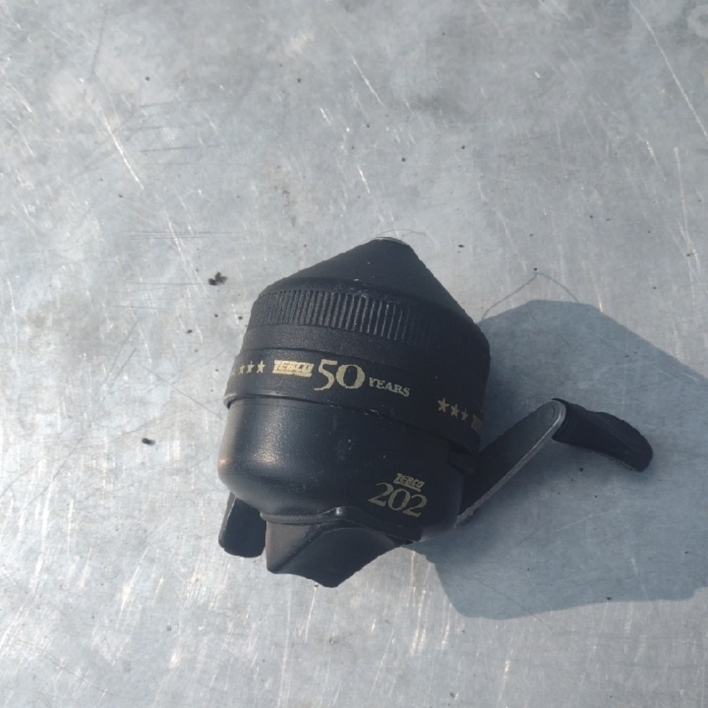 Zebco 50th Anniversary Black 202 Fishing Reel. NWOT